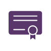Icon of a certificate
