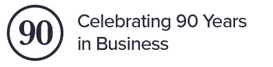 Celebrating 90 Years is Business Badge